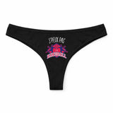 Culotte Tanga Personnalisé Femme Handball Kopia Jpeux Pas - sous-Vêtement Coton Idée Cadeau Humour Saint Valentin Anniversaire