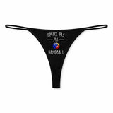 String Femme J_Peux Pas Handball Jpeux Pas - sous-Vêtement Coton Idée Cadeau Humour Saint Valentin Anniversaire