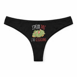 Culotte Tanga Personnalisé Femme Geocaching Kopia Jpeux Pas - sous-Vêtement Coton Idée Cadeau Humour Saint Valentin Anniversaire