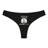 Culotte Tanga Personnalisé Femme Echecs Echec et Mat Kopia Jpeux Pas - sous-Vêtement Coton Idée Cadeau Humour Saint Valentin Anniversaire