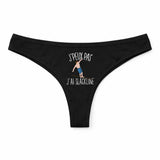 Culotte Tanga Personnalisé Femme Slackline Kopia Jpeux Pas - sous-Vêtement Coton Idée Cadeau Humour Saint Valentin Anniversaire