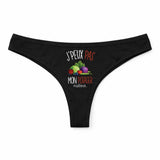 Culotte Tanga Personnalisé Femme Potager Kopia Jpeux Pas - sous-Vêtement Coton Idée Cadeau Humour Saint Valentin Anniversaire