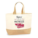 Sac Jute Merci Maitresse Géniale