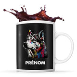 Mug personnalisable Prénom Husky de Sibérie