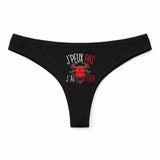 Culotte Tanga Personnalisé Femme Feria J_Peux Pas Kopia Jpeux Pas - sous-Vêtement Coton Idée Cadeau Humour Saint Valentin Anniversaire