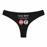 Culotte Tanga Personnalisé Femme Football - sous-Vêtement Coton Idée Cadeau Humour Saint Valentin Anniversaire