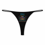 String Femme 1964 Edition Limitee - sous-Vêtement Coton Idée Cadeau Humour Saint Valentin Anniversaire