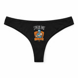 Culotte Tanga Personnalisé Femme Catch Kopia Jpeux Pas - sous-Vêtement Coton Idée Cadeau Humour Saint Valentin Anniversaire