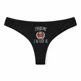 Culotte Tanga Personnalisé Femme Foot Us Kopia Jpeux Pas - sous-Vêtement Coton Idée Cadeau Humour Saint Valentin Anniversaire