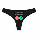 Culotte Tanga Personnalisé Femme Vin - sous-Vêtement Coton Idée Cadeau Humour Saint Valentin Anniversaire
