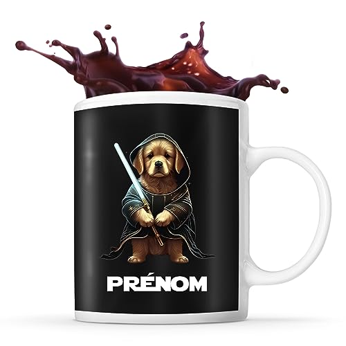 Mug personnalisable Prénom Golden retriever