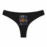 Culotte Tanga Personnalisé Femme Cabaret Kopia Jpeux Pas - sous-Vêtement Coton Idée Cadeau Humour Saint Valentin Anniversaire