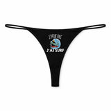 String Femme Surf Tyrannosaure Jpeux Pas - sous-Vêtement Coton Idée Cadeau Humour Saint Valentin Anniversaire
