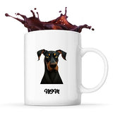 Mug personnalisable Prénom Dobermann