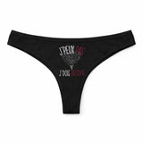 Culotte Tanga Personnalisé Femme Broder Broderie Kopia Jpeux Pas - sous-Vêtement Coton Idée Cadeau Humour Saint Valentin Anniversaire