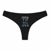 Culotte Tanga Personnalisé Femme Tai Chi Kopia Jpeux Pas - sous-Vêtement Coton Idée Cadeau Humour Saint Valentin Anniversaire
