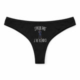 Culotte Tanga Personnalisé Femme Kendo Kopia Jpeux Pas - sous-Vêtement Coton Idée Cadeau Humour Saint Valentin Anniversaire