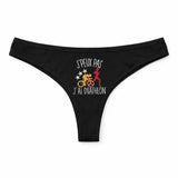 Culotte Tanga Personnalisé Femme Duathlon Kopia Jpeux Pas - sous-Vêtement Coton Idée Cadeau Humour Saint Valentin Anniversaire