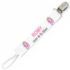 Attache tétine pour prénom Romy – Reine de la tétine | Cadeau naissance bébé fille personnalisé