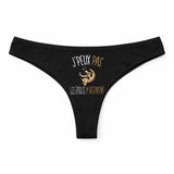 Culotte Tanga Personnalisé Femme Etoiles Astrologie Attendent Kopia Jpeux Pas - sous-Vêtement Coton Idée Cadeau Humour Saint Valentin Anniversaire
