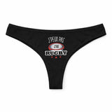 Culotte Tanga Personnalisé Femme Rugby Kopia Jpeux Pas - sous-Vêtement Coton Idée Cadeau Humour Saint Valentin Anniversaire