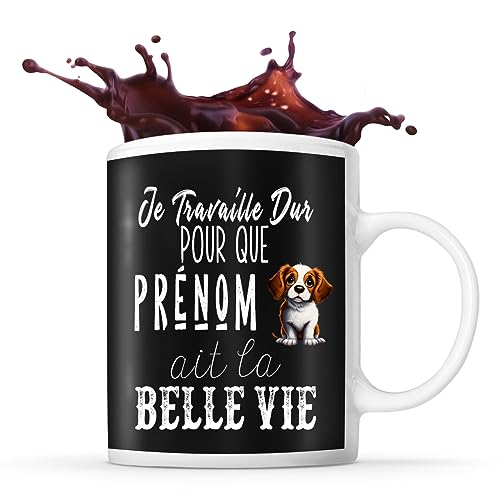 Mug personnalisable Prénom Epagneul Breton