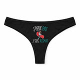 Culotte Tanga Personnalisé Femme Assistante Maternelle Kopia Jpeux Pas - sous-Vêtement Coton Idée Cadeau Humour Saint Valentin Anniversaire
