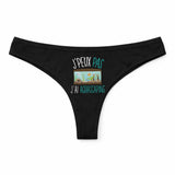 Culotte Tanga Personnalisé Femme Aquascaping Kopia Jpeux Pas - sous-Vêtement Coton Idée Cadeau Humour Saint Valentin Anniversaire