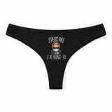 Culotte Tanga Personnalisé Femme Kung-fu Kopia Jpeux Pas - sous-Vêtement Coton Idée Cadeau Humour Saint Valentin Anniversaire