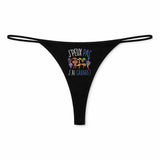 String Femme Cabaret Jpeux Pas - sous-Vêtement Coton Idée Cadeau Humour Saint Valentin Anniversaire