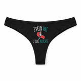 Culotte Tanga Personnalisé Femme Avocate Kopia Jpeux Pas - sous-Vêtement Coton Idée Cadeau Humour Saint Valentin Anniversaire