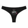Culotte Tanga Personnalisé Femme Ginette Damour - sous-Vêtement Coton Idée Cadeau Humour Saint Valentin Anniversaire