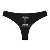 Culotte Tanga Personnalisé Femme Trottinette Kopia Jpeux Pas - sous-Vêtement Coton Idée Cadeau Humour Saint Valentin Anniversaire