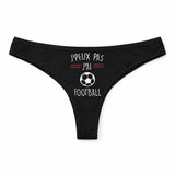 Culotte Tanga Personnalisé Femme Jpeux Pas Football Kopia Jpeux Pas - sous-Vêtement Coton Idée Cadeau Humour Saint Valentin Anniversaire