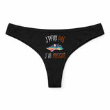 Culotte Tanga Personnalisé Femme Musique Kopia Jpeux Pas - sous-Vêtement Coton Idée Cadeau Humour Saint Valentin Anniversaire