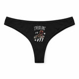 Culotte Tanga Personnalisé Femme VTT Kopia Jpeux Pas - sous-Vêtement Coton Idée Cadeau Humour Saint Valentin Anniversaire