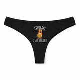 Culotte Tanga Personnalisé Femme Roller Kopia Jpeux Pas - sous-Vêtement Coton Idée Cadeau Humour Saint Valentin Anniversaire
