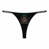 String Femme 1974 Edition Limitee - sous-Vêtement Coton Idée Cadeau Humour Saint Valentin Anniversaire