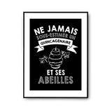 Affiche Homme abeilles quincagénaire