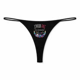String Femme Composition Florale Jpeux Pas - sous-Vêtement Coton Idée Cadeau Humour Saint Valentin Anniversaire