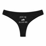 Culotte Tanga Personnalisé Femme Jpeux Pas Pieds Carre Jpeux Pas - sous-Vêtement Coton Idée Cadeau Humour Saint Valentin Anniversaire