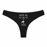Culotte Tanga Personnalisé Femme Fitness Kopia Jpeux Pas - sous-Vêtement Coton Idée Cadeau Humour Saint Valentin Anniversaire