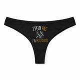 Culotte Tanga Personnalisé Femme Mots Croises Kopia Jpeux Pas - sous-Vêtement Coton Idée Cadeau Humour Saint Valentin Anniversaire