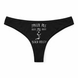 Culotte Tanga Personnalisé Femme Beach Volley 2 Kopia Jpeux Pas - sous-Vêtement Coton Idée Cadeau Humour Saint Valentin Anniversaire