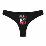Culotte Tanga Personnalisé Femme Nail Art Kopia Jpeux Pas - sous-Vêtement Coton Idée Cadeau Humour Saint Valentin Anniversaire