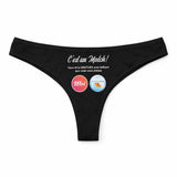 Culotte Tanga Personnalisé Femme Solitude - sous-Vêtement Coton Idée Cadeau Humour Saint Valentin Anniversaire
