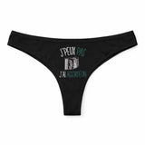Culotte Tanga Personnalisé Femme Accordeon Kopia Jpeux Pas - sous-Vêtement Coton Idée Cadeau Humour Saint Valentin Anniversaire