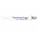 Attache tétine pour prénom Adam – Roi de la tétine | Cadeau naissance bébé garçon personnalisé
