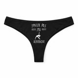 Culotte Tanga Personnalisé Femme Aerobique Kopia Jpeux Pas - sous-Vêtement Coton Idée Cadeau Humour Saint Valentin Anniversaire