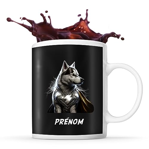 Mug personnalisable Prénom Husky de Sibérie